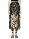 MAEVE EMBROIDERED MIDI SLIP SKIRT-VINELANDS SM-ALICE + OLIVIA