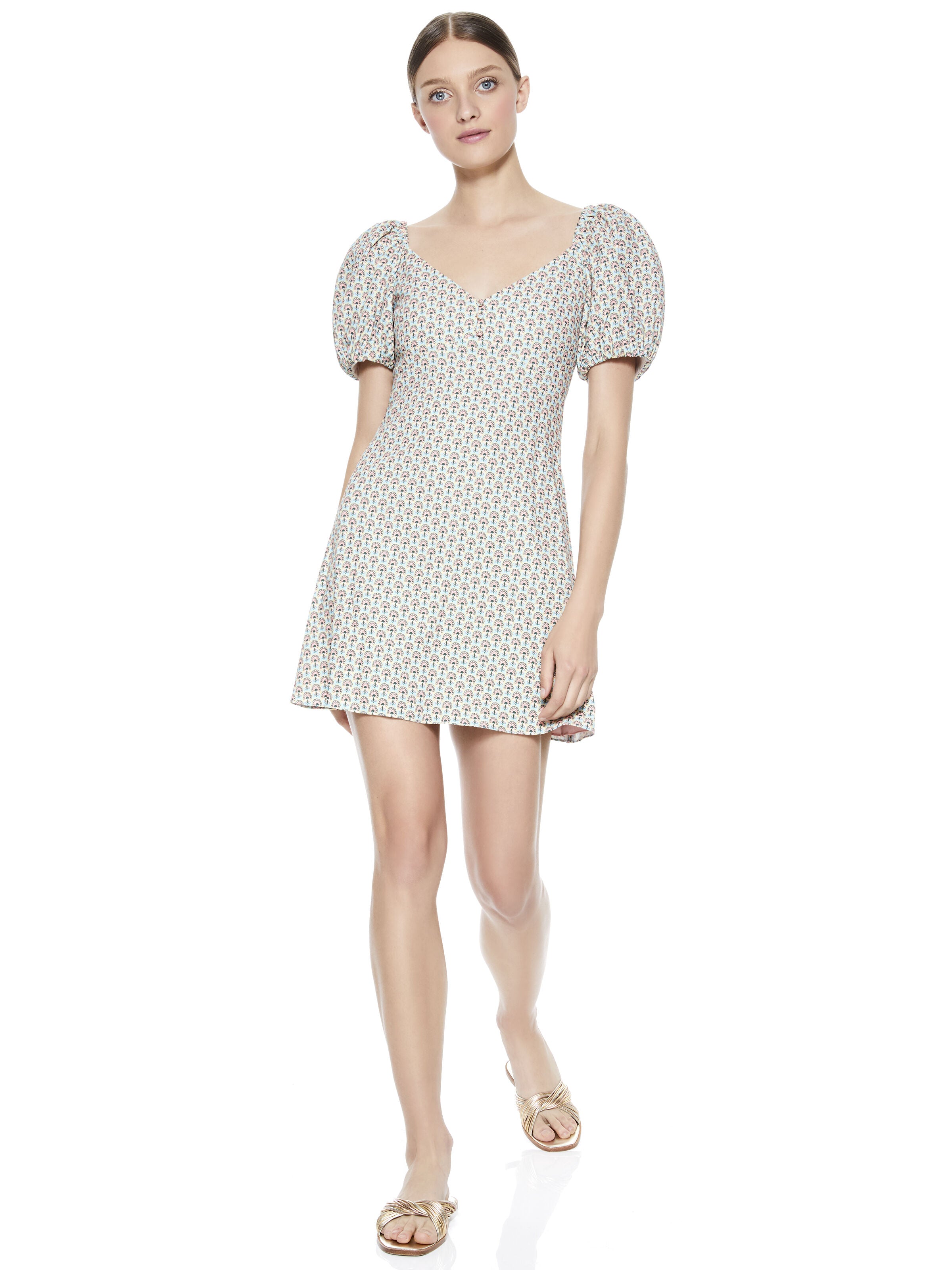 Petite robe DANA à manches bouffantes-ALICE + OLIVIA