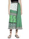 NANETTE MOCK WRAP MIDI SKIRT-BOHO ROMANCE-JADE MULTI-ALICE + OLIVIA