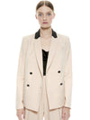 BERGEN DOUBLE BREASTED BLAZER-SEPIA/BLACK-ALICE + OLIVIA