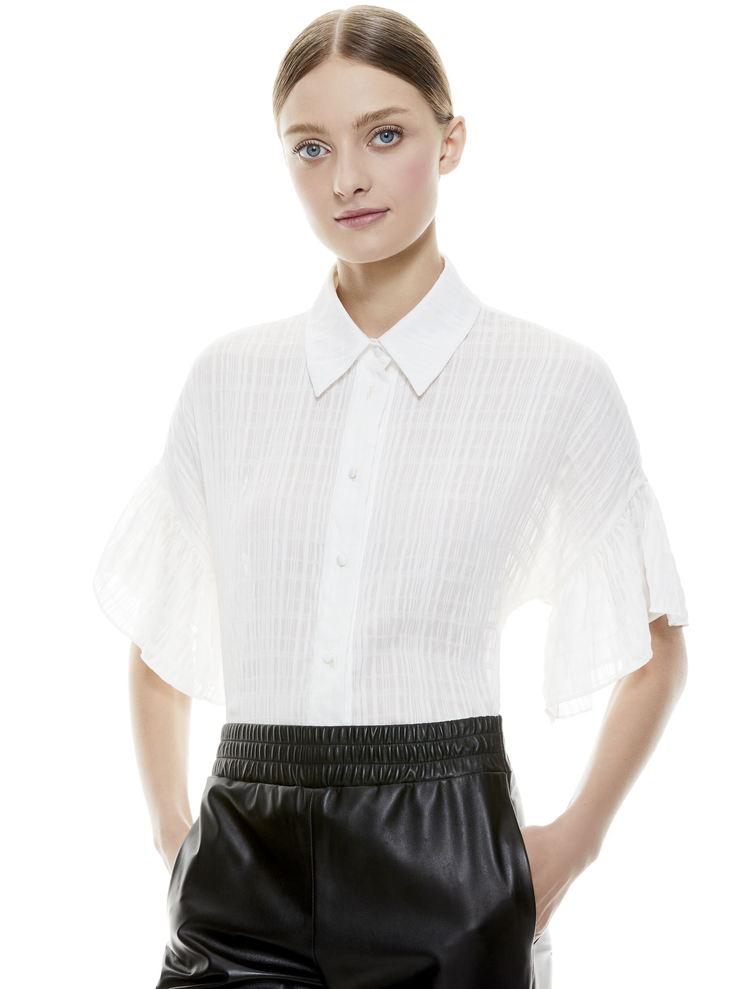 EDYTH CAMICIA ABBOTTONATA CON MANICHE A RUFFLE