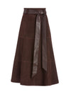 GONNA MIDI MARTINE IN CAMOSCIO-ALICE + OLIVIA