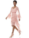 ROBE ASYMÉTRIQUE EN DENTELLE ONICA-ALICE + OLIVIA