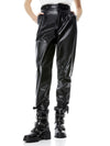 IVETTE LEATHER BRAIDED BELT PANT-Black-ALICE + OLIVIA
