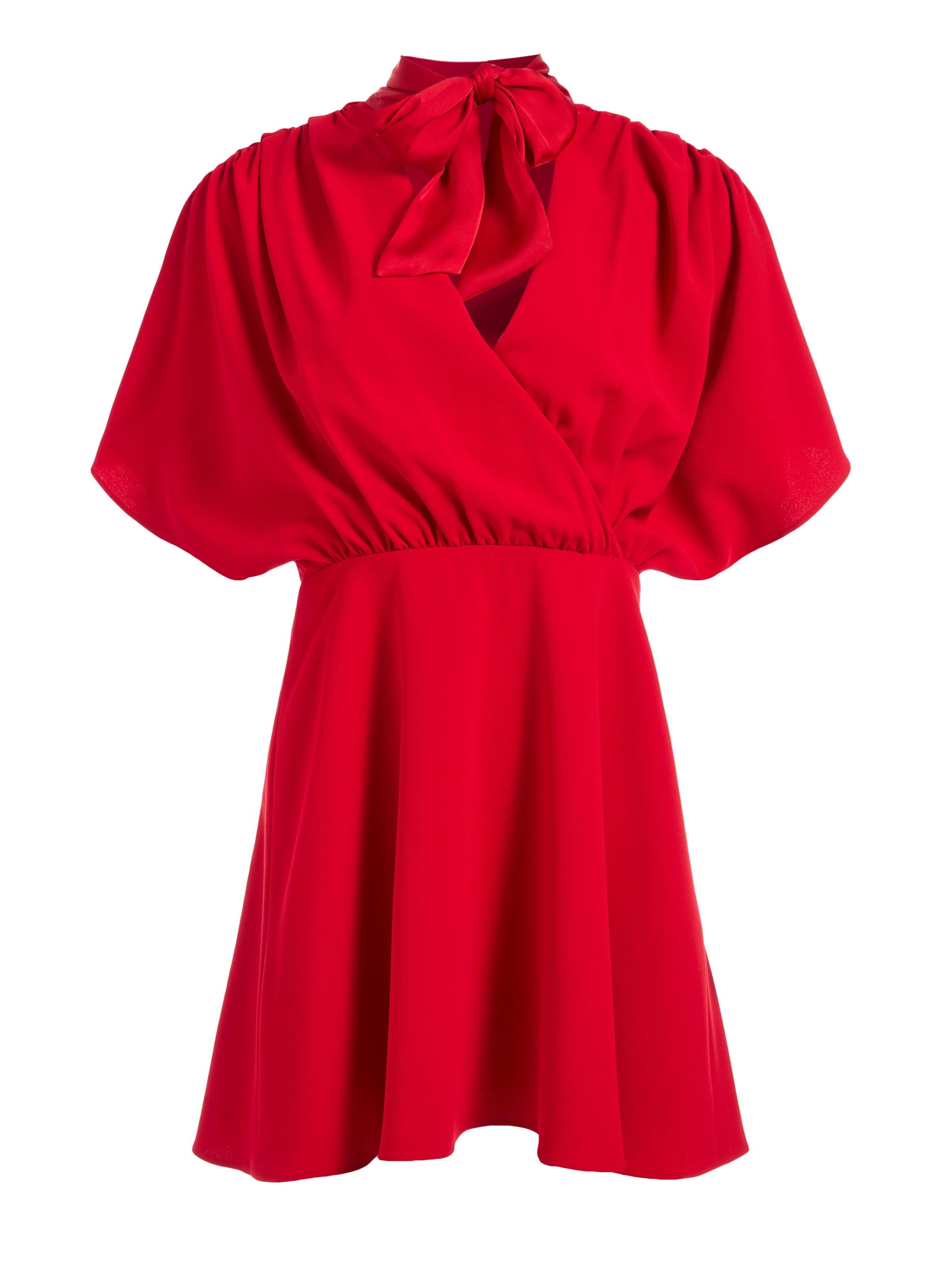 PERKINS TIE NECK MINI DRESS
