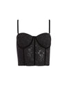 LORETTE LACE BUSTIER CROP TOP-Black-ALICE + OLIVIA