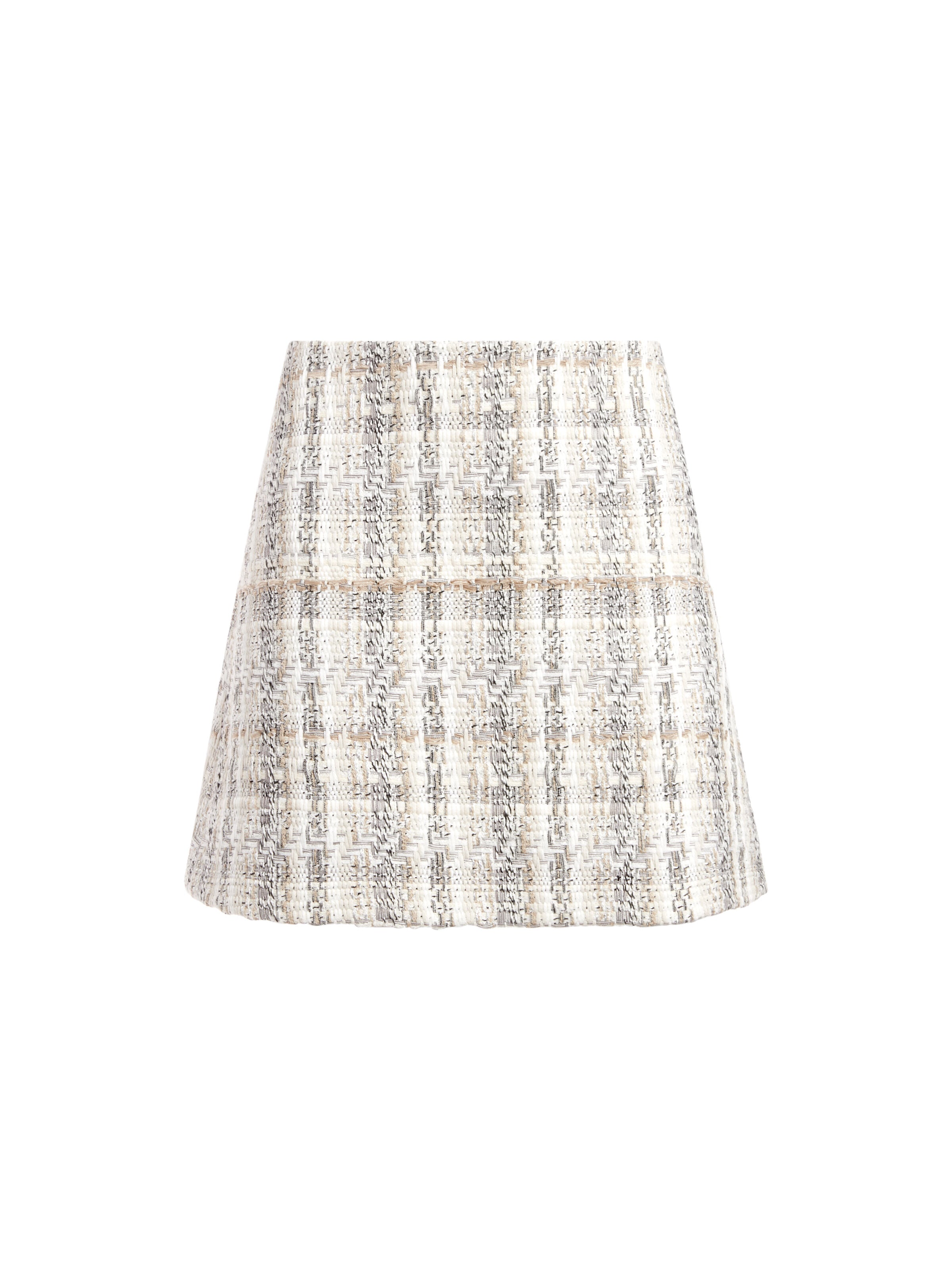 RILEY METALLIC PLAID MINI SKIRT-IVORY/MULTI-ALICE + OLIVIA