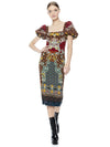 ROBE MIDI LEXIA À MANCHES BOUFFANTES-ALICE + OLIVIA