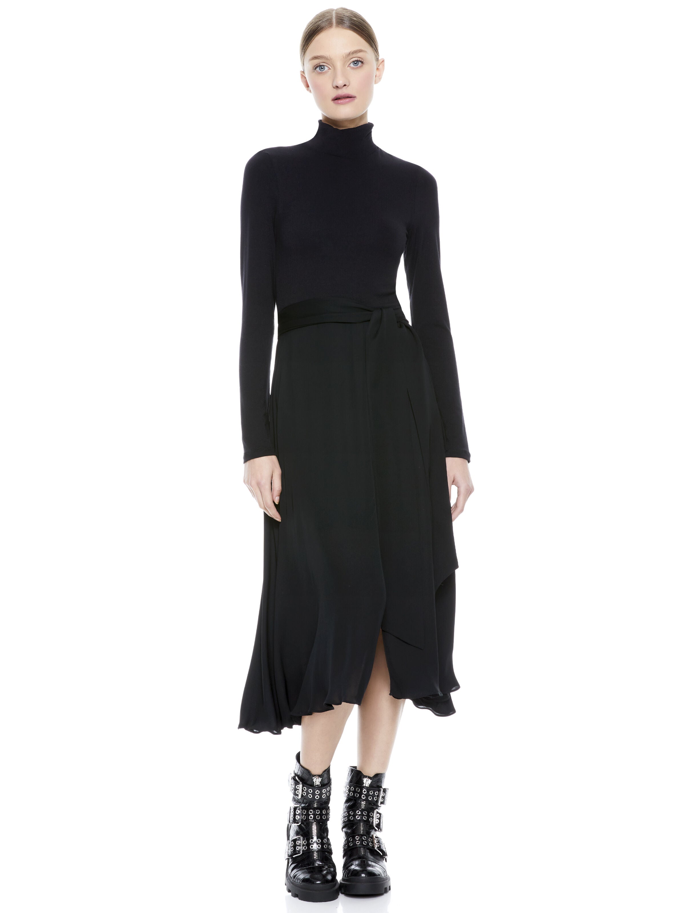 CLARE TURTLENECK MIDI DRESS
