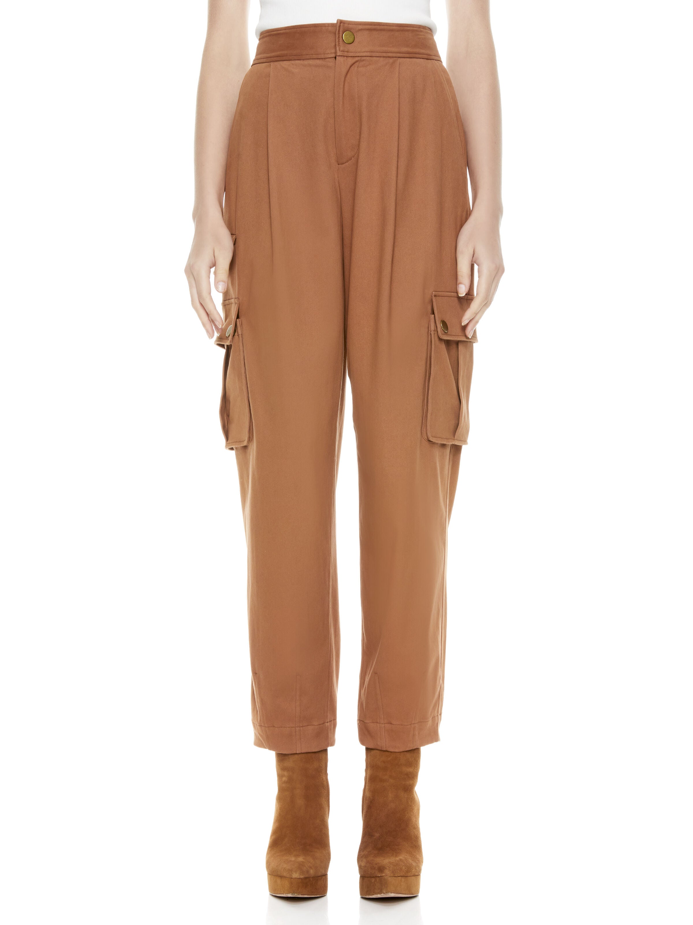 CLARKSON ANKLE CARGO PANT-CAMEL-ALICE + OLIVIA