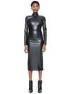 DELORA VEGAN LEATHER MIDI DRESS-Black-ALICE + OLIVIA