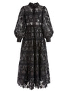 ANAYA LACE MIDI DRESS-Black-ALICE + OLIVIA