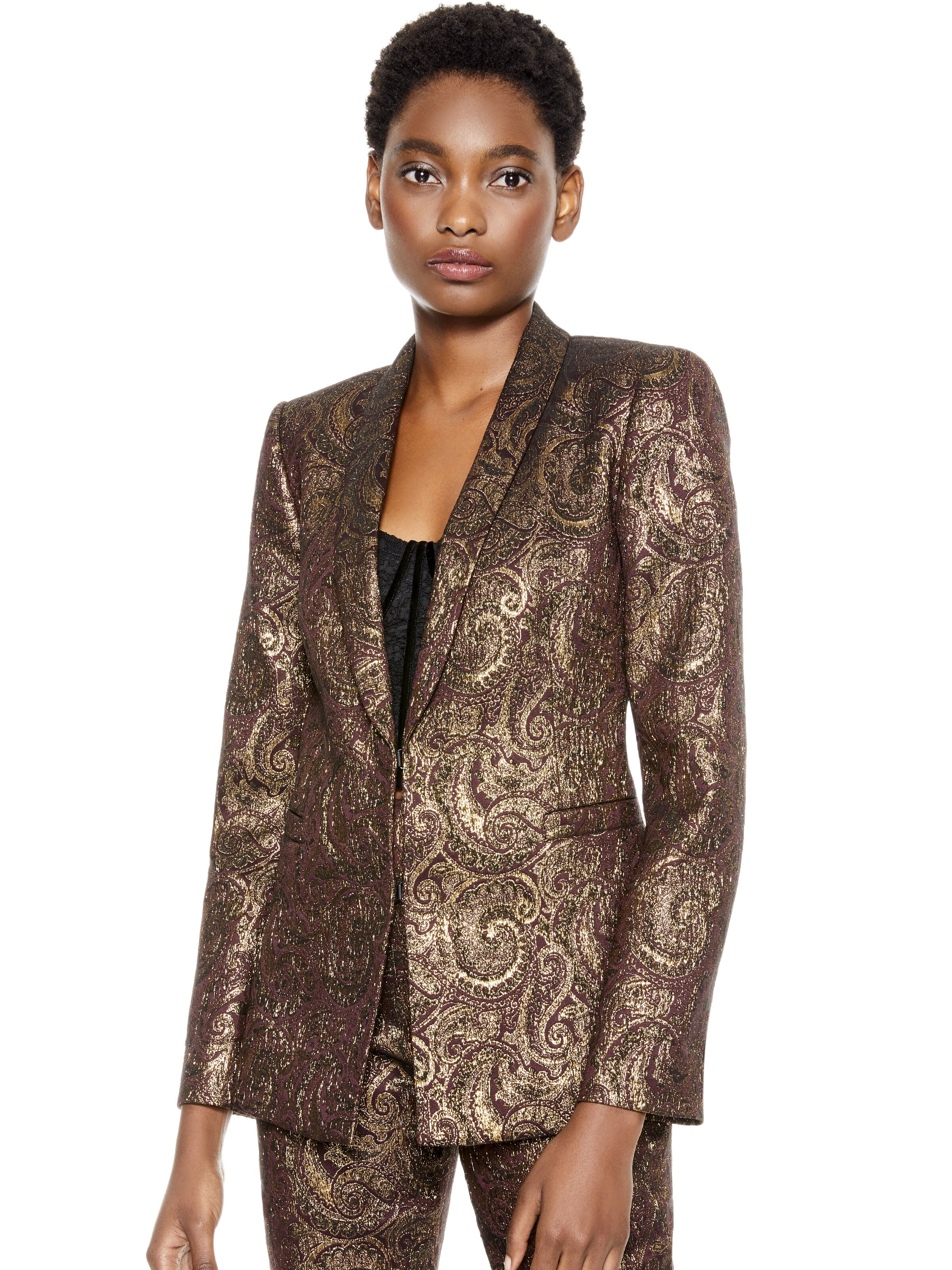 BLAZER COL CHÂLE MÉTALLISÉ RICHIE-ALICE + OLIVIA