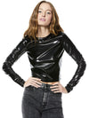 HAUT COURT EN CUIR VEGAN DELAINA-ALICE + OLIVIA