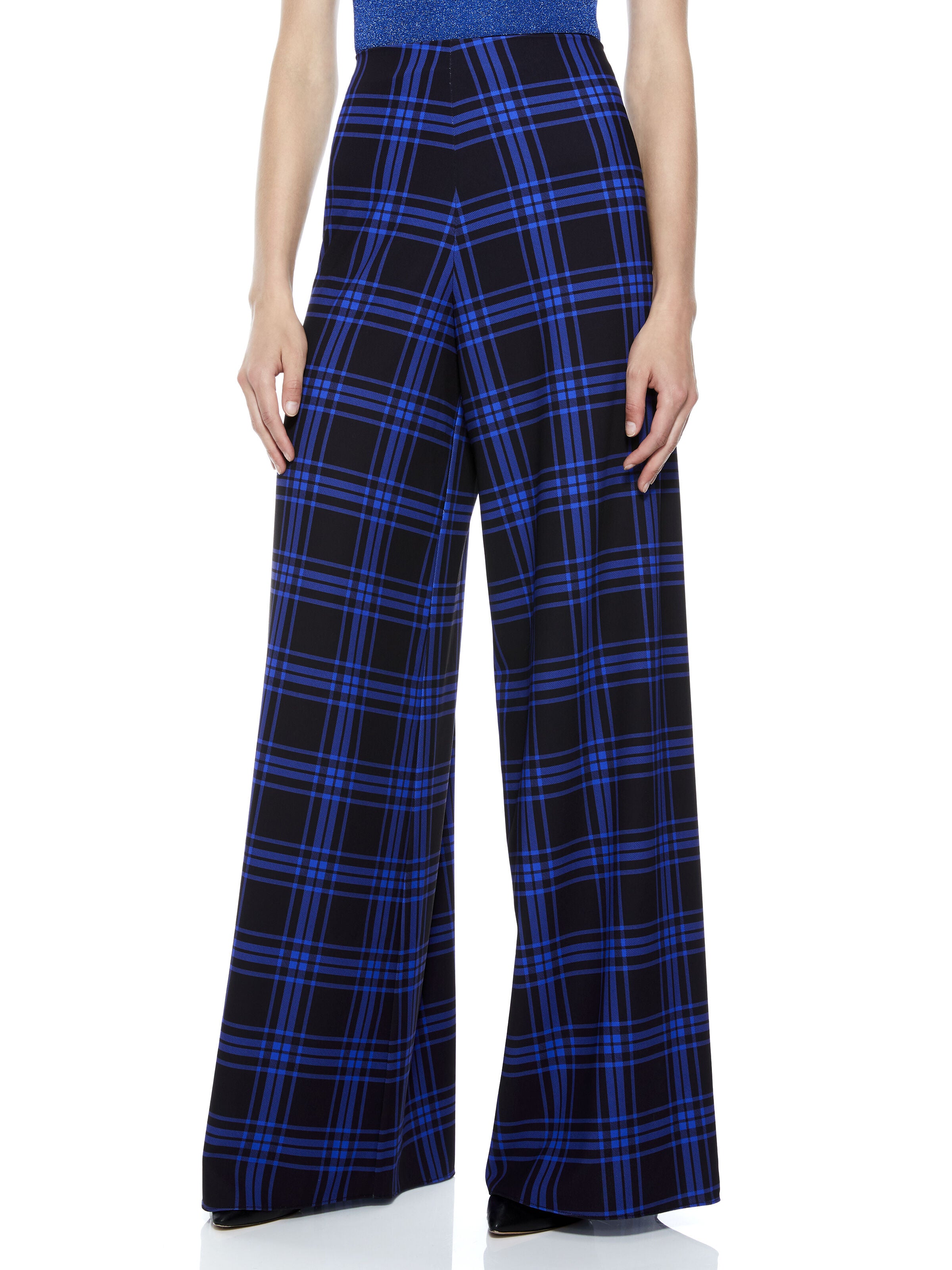 PANTALON LARGE À CARREAUX ATHENA-ALICE + OLIVIA