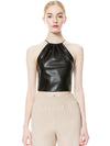 TOP COURT EN CUIR VÉGÉTALIEN ZUMI-ALICE + OLIVIA