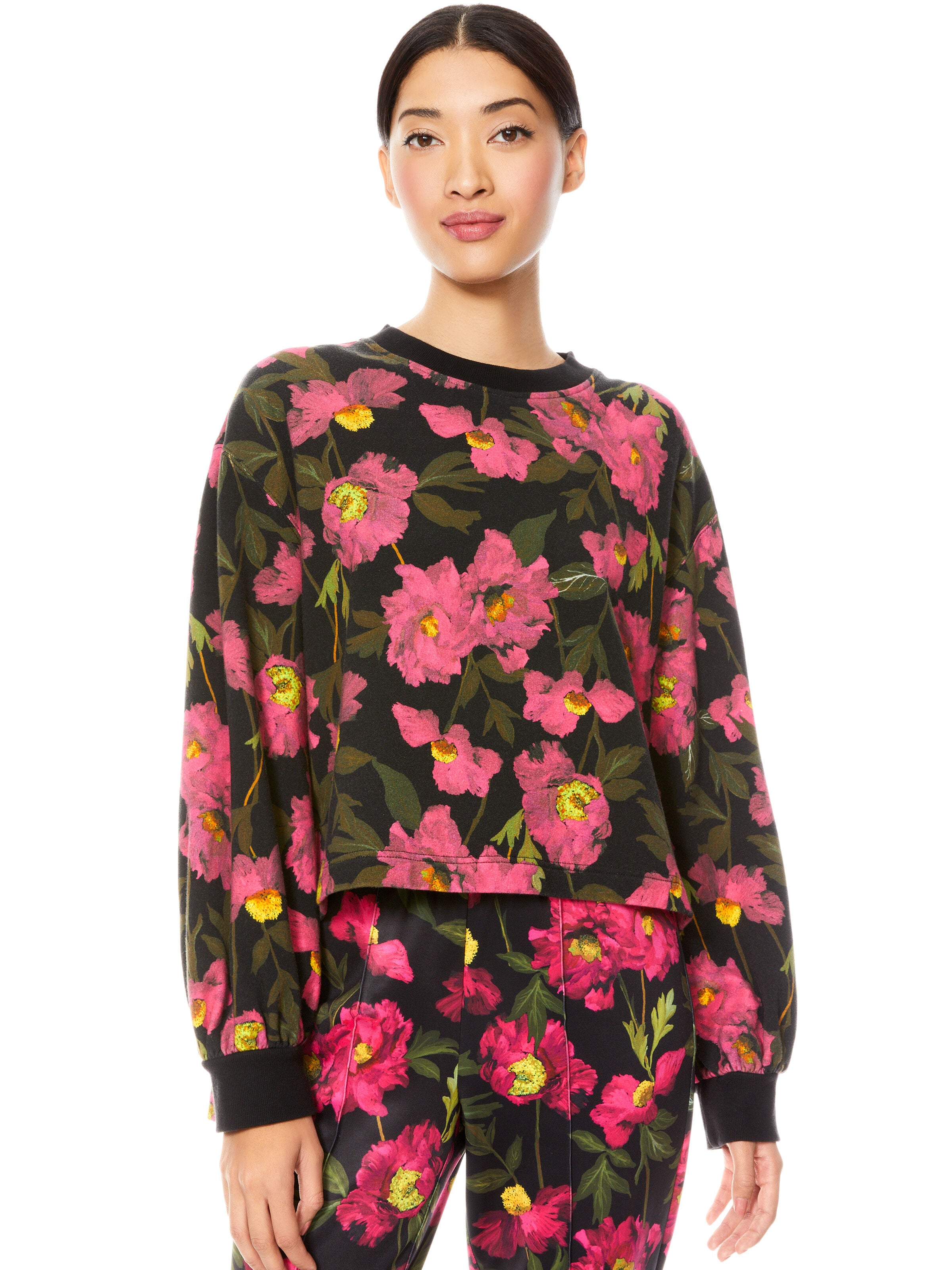 GAIA FELPA CON MANICHE A PALLONCINO-ALICE + OLIVIA