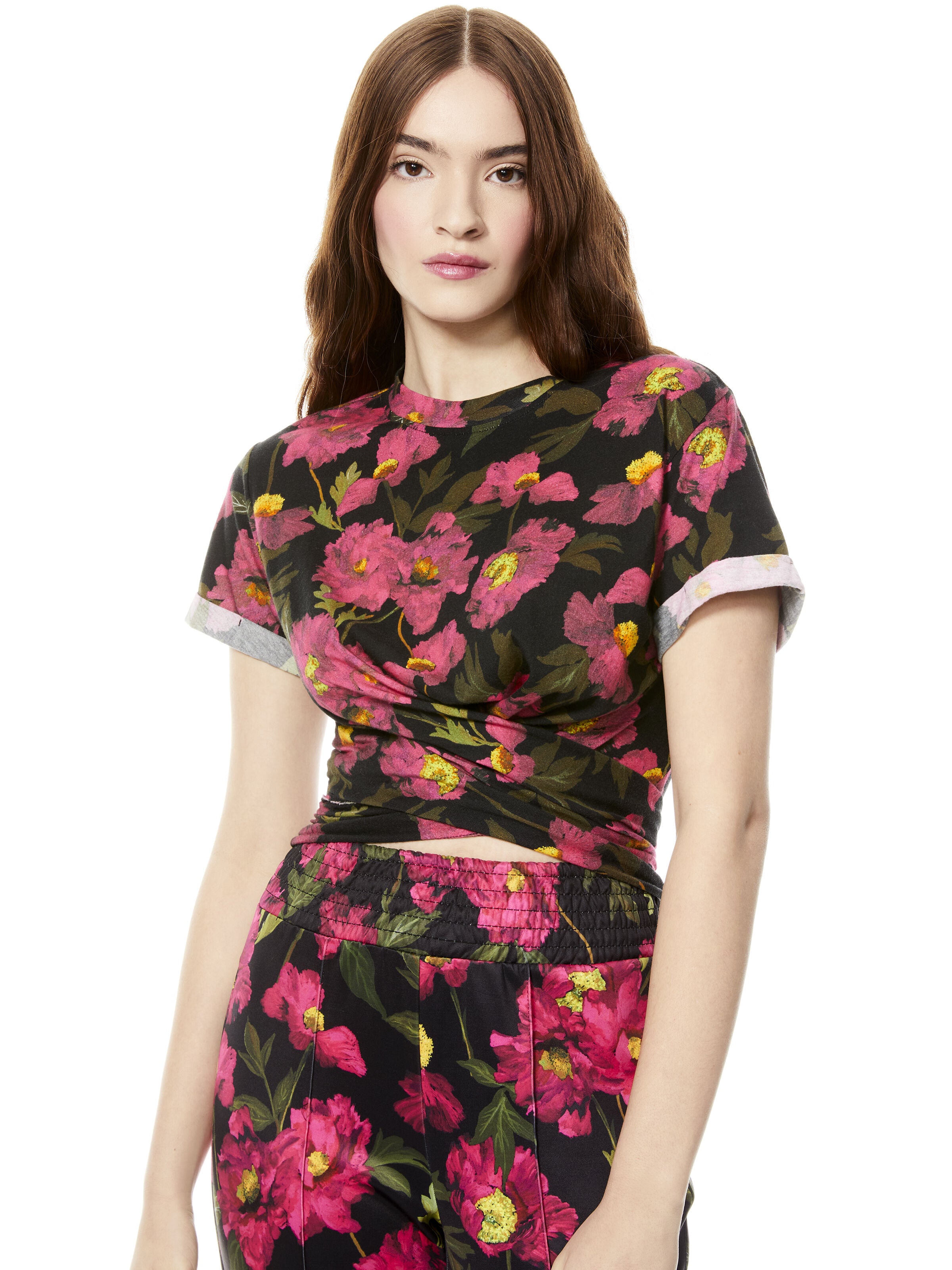 TEE-SHIRT JASPER À MANCHES RELEVÉES AO X TIKTOK-ALICE + OLIVIA