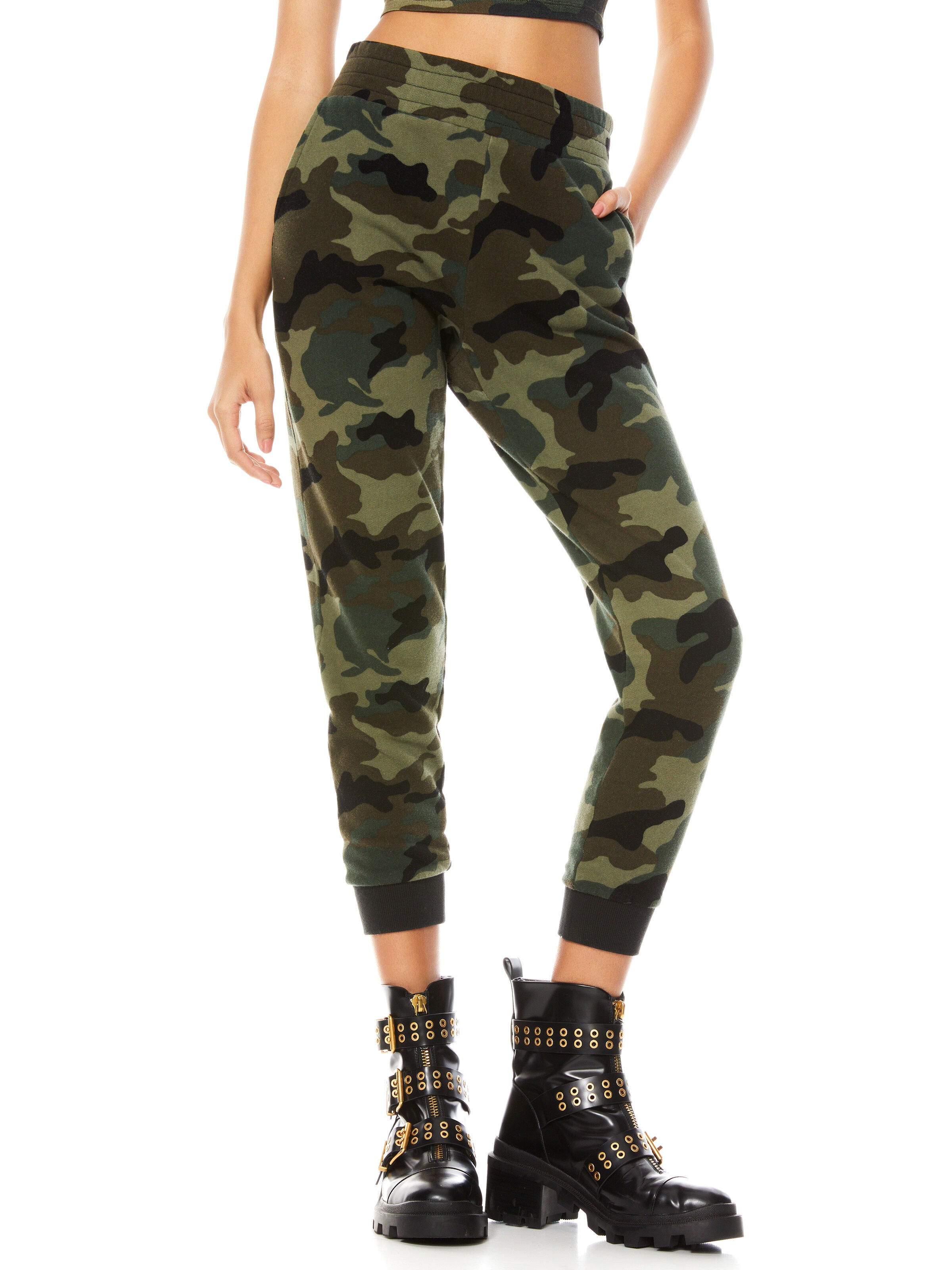 NYC CAMO SLIM JOGGER-ALICE + OLIVIA