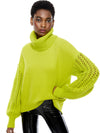 ADELA ROUND HEM TURTLENECK-LIME PUNCH-ALICE + OLIVIA