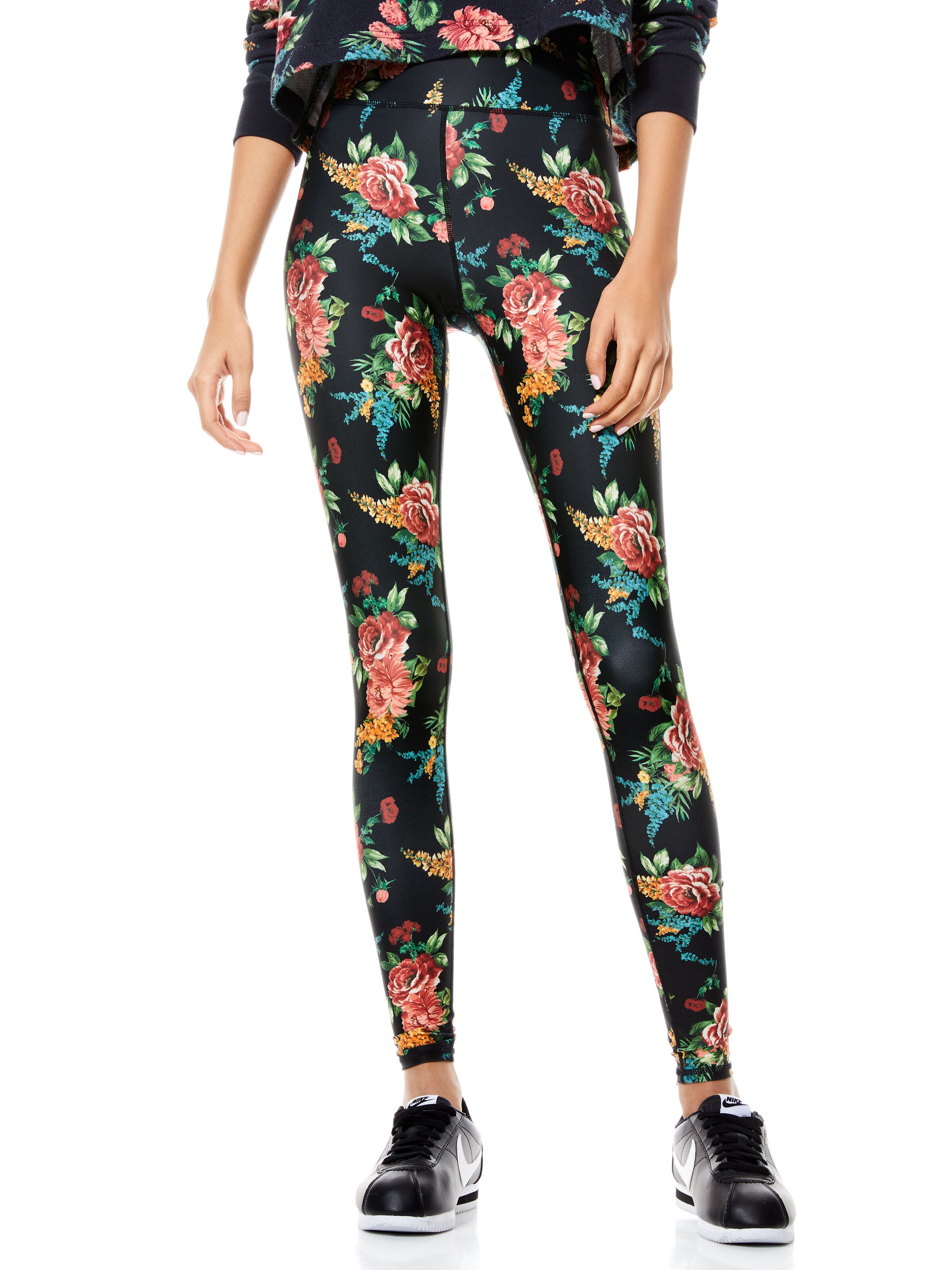 AARON HIGH WAIST LEGGING-COASTAL GARDENS LAVENDER-ALICE + OLIVIA