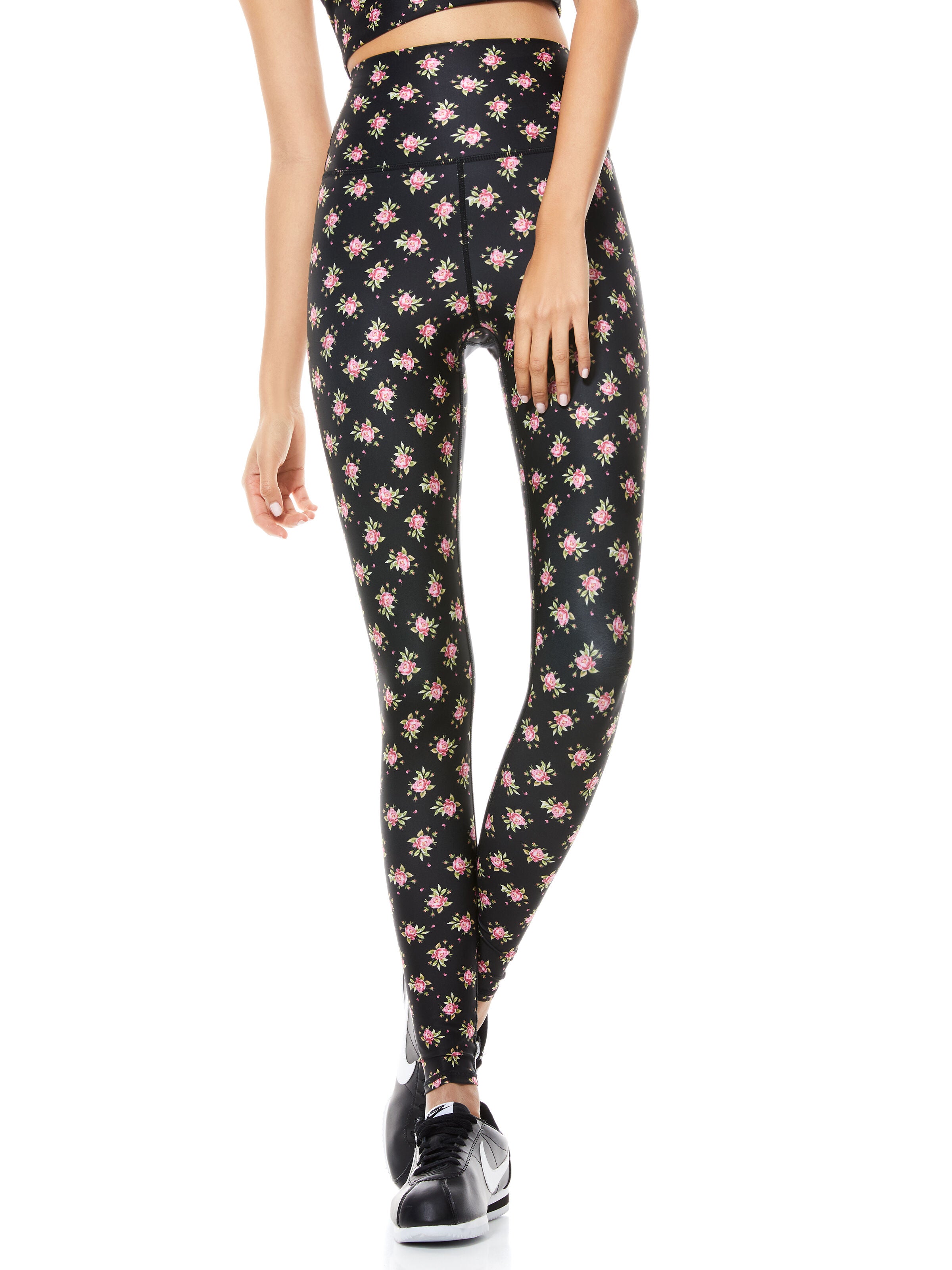 AARON HIGH WAIST LEGGING-COASTAL GARDENS LAVENDER-ALICE + OLIVIA