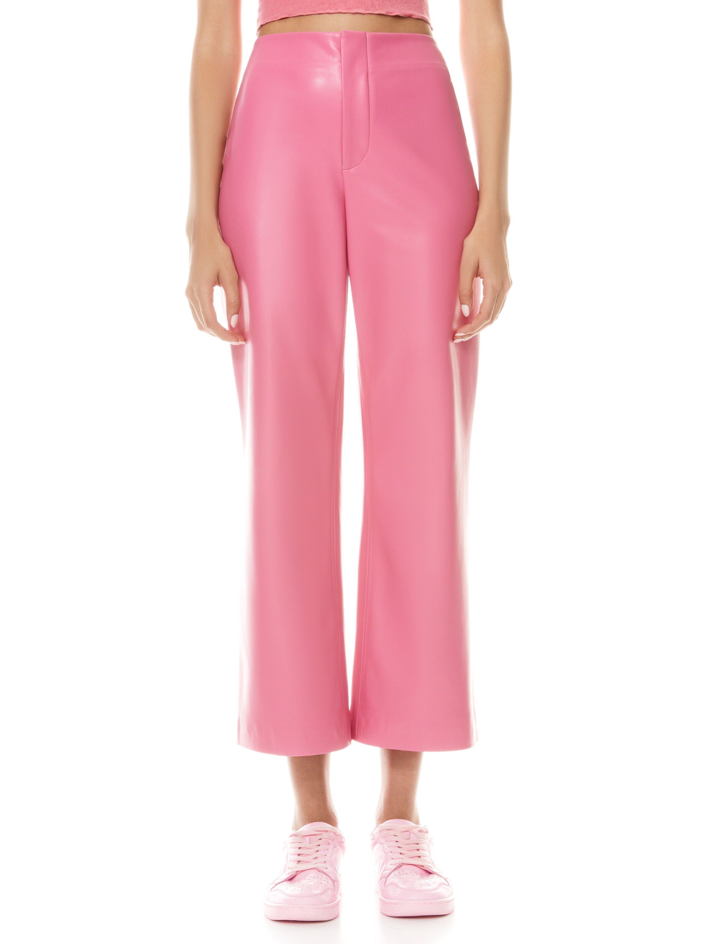 LORINDA HIGH WAISTED ANKLE PANT-Black-ALICE + OLIVIA