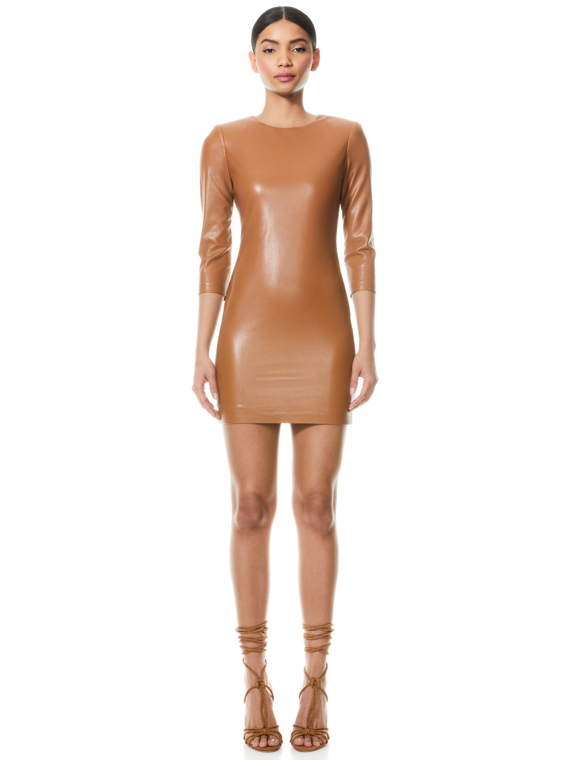 ROBE COURTE EN CUIR VEGAN INKA