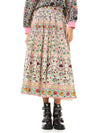 EARLA EMBROIDERED MIDI SKIRT-FLOWER POT ECRU MULTI-ALICE + OLIVIA