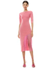 KEANNA ASYMMETRICAL FRINGE DRESS-CALYPSO PINK-ALICE + OLIVIA