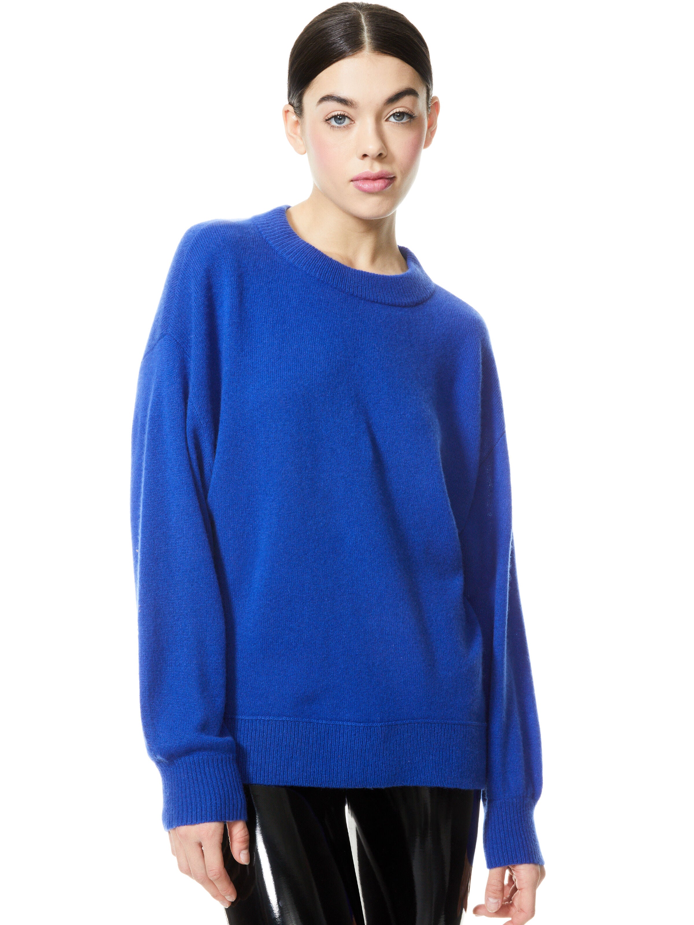 DENVER ROUND HEM SWEATER-COBALT-ALICE + OLIVIA