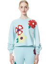 GAIA EMBROIDERED SWEATSHIRT-POWDER BLUE/MULTI-ALICE + OLIVIA