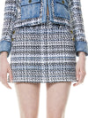 DONALD MINI SKIRT-BLUE EYES/MULTI-ALICE + OLIVIA
