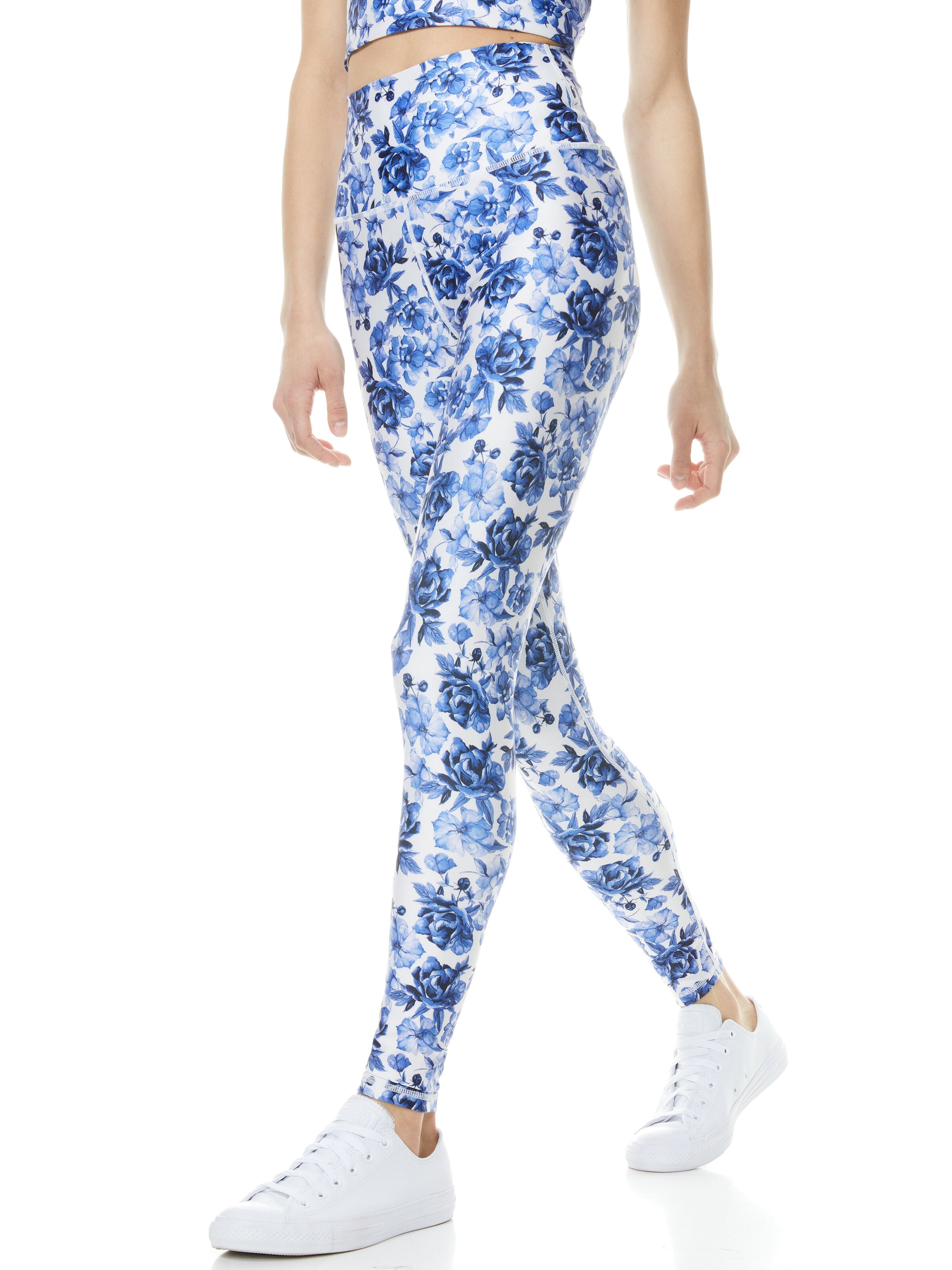 AARON HIGH WAIST LEGGING-COASTAL GARDENS LAVENDER-ALICE + OLIVIA