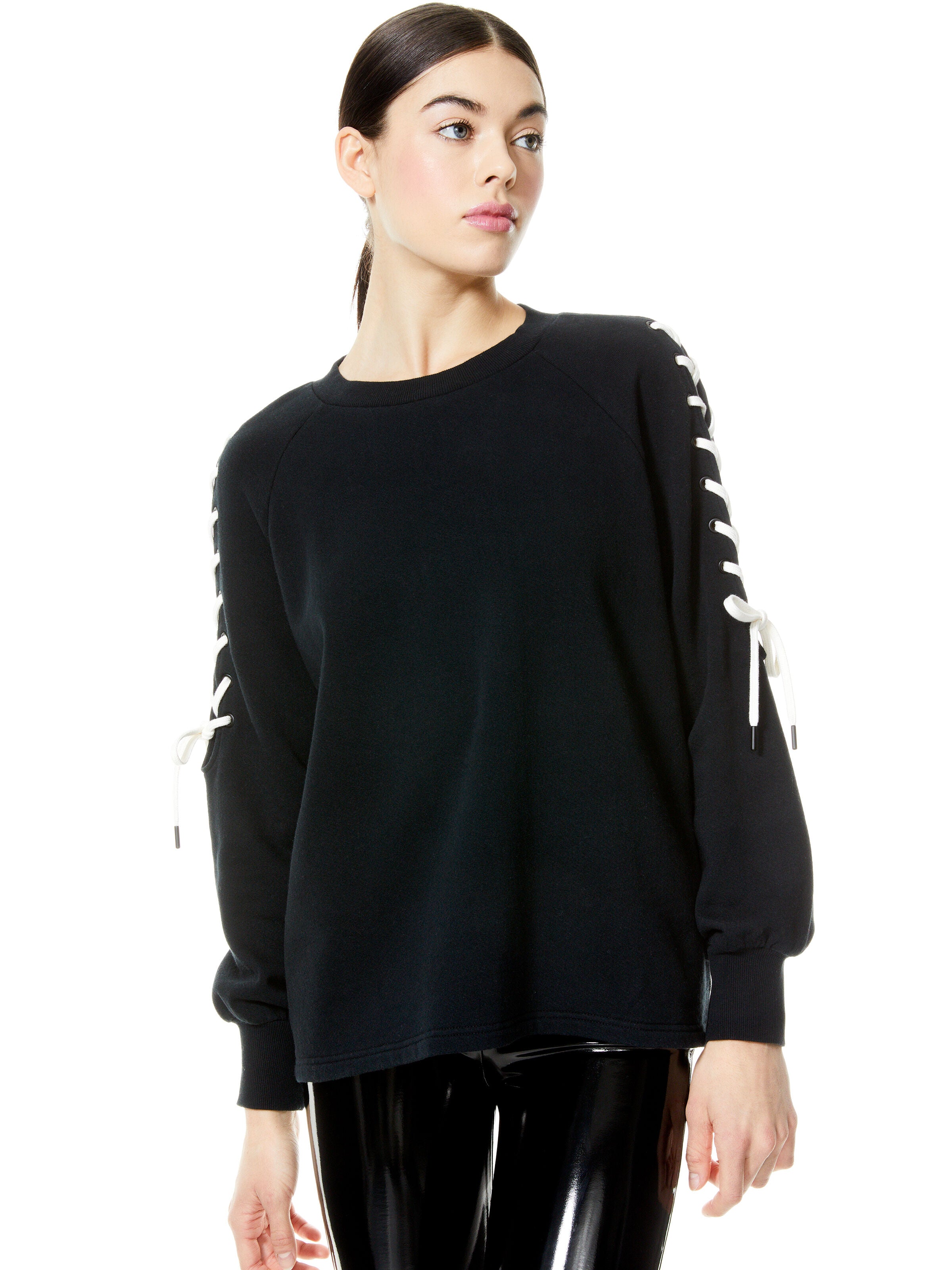 FELPA CHARLOTTE CON MANICHE IN PIZZO-ALICE + OLIVIA