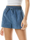 WHITNEY DRAWSTRING WAIST SHORT-CHAMBRAY-ALICE + OLIVIA
