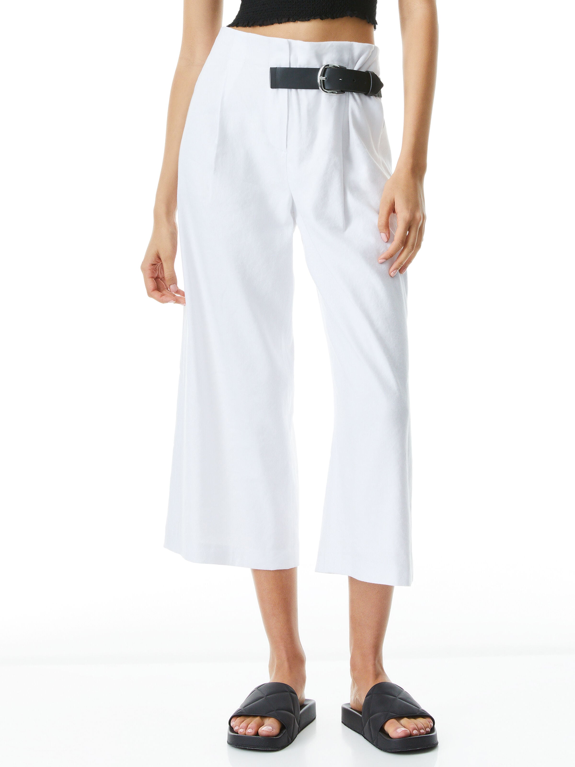 ADELINA BELTED PANT-Black-ALICE + OLIVIA