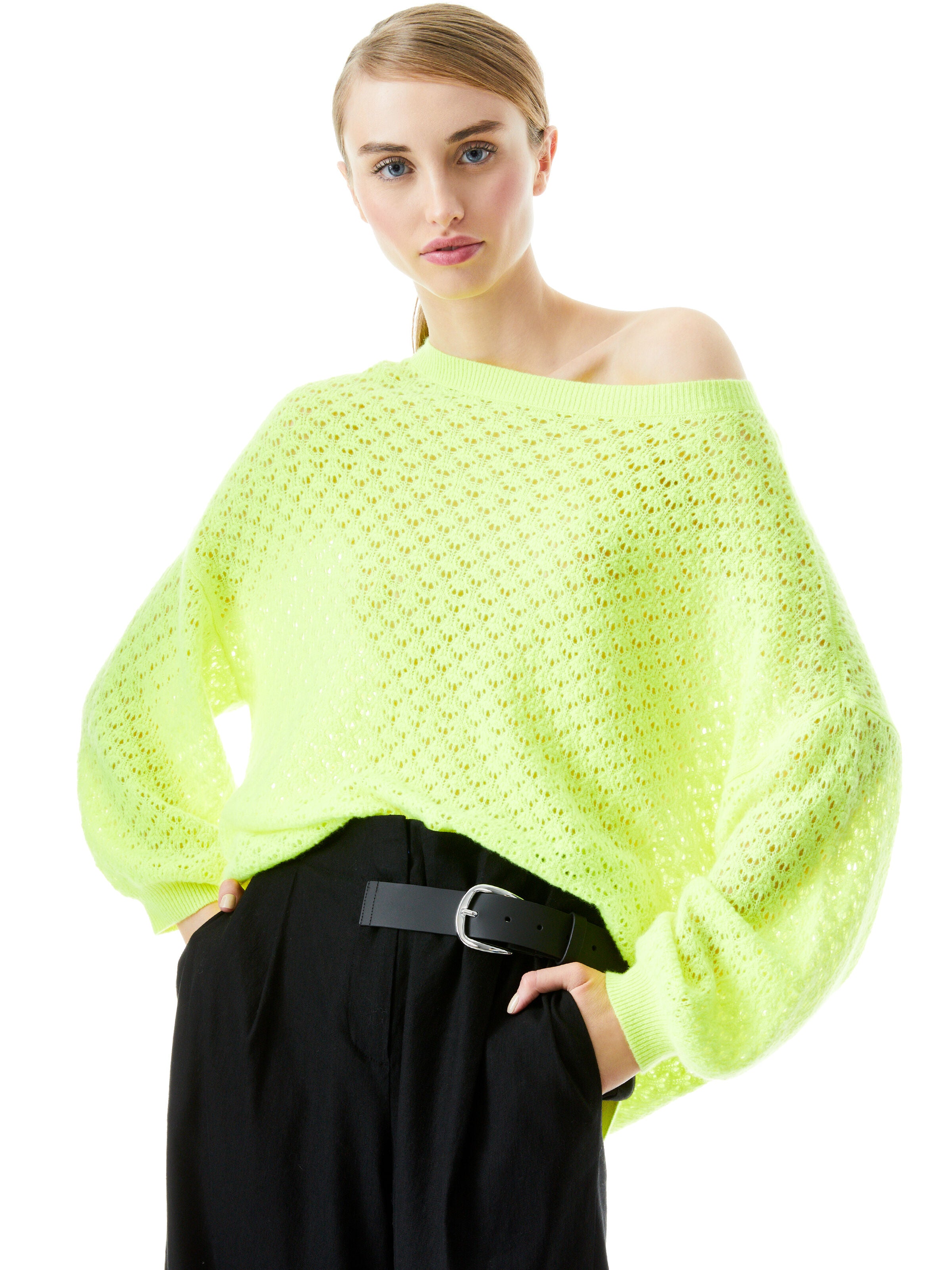 MAGLIONE SAFFI A TRAFORO-ALICE + OLIVIA