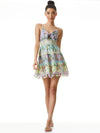 KAROLINA TIE FRONT MINI DRESS-COASTAL GARDENS LAVENDER/CMBO-ALICE + OLIVIA
