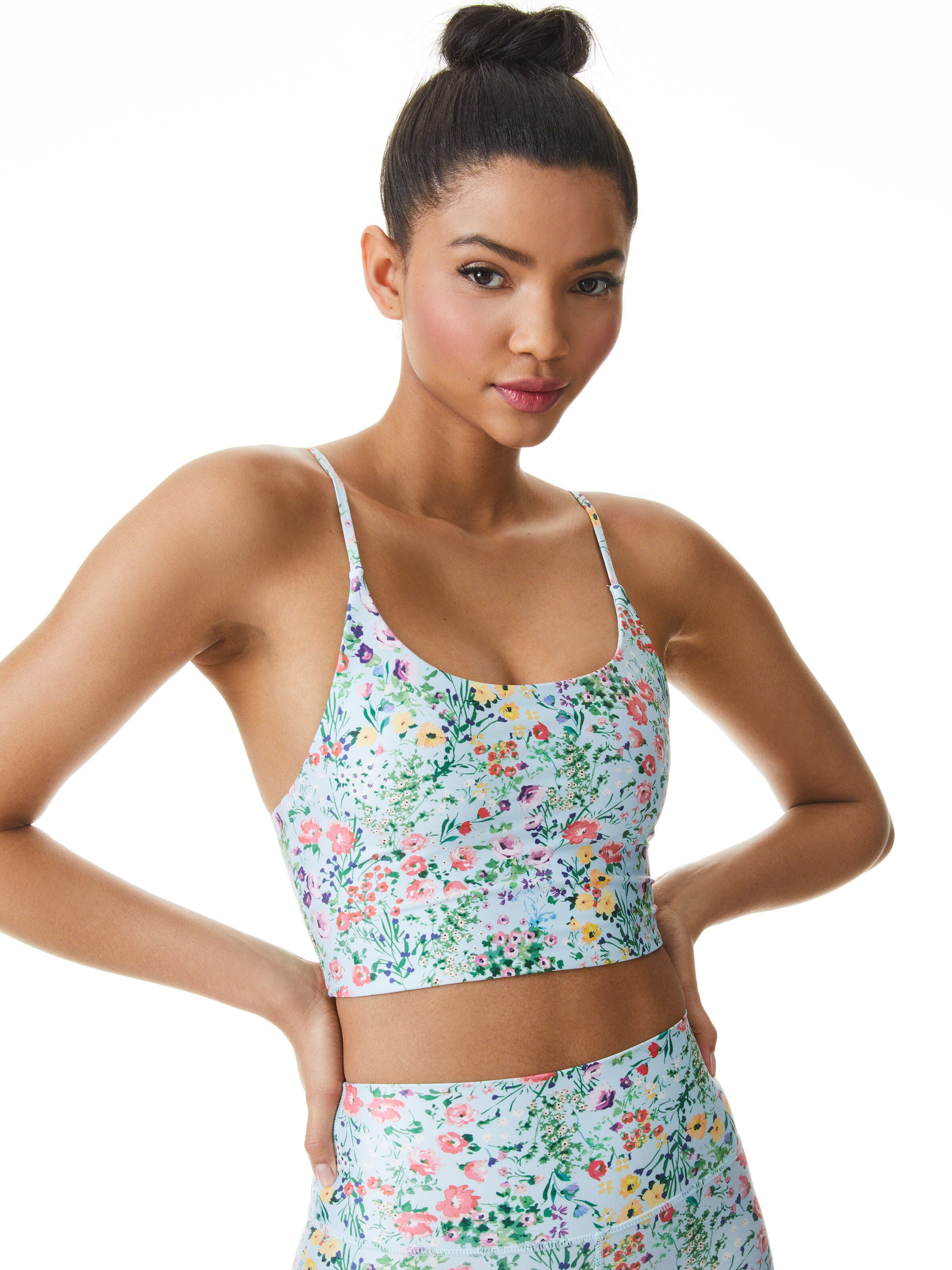 PENNY SCOOP NECK CROP TOP-BEACHSIDE TIE DYE-ALICE + OLIVIA
