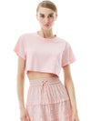 PRESTON CHEST POCKET CROP TEE-ENGLISH ROSE-ALICE + OLIVIA