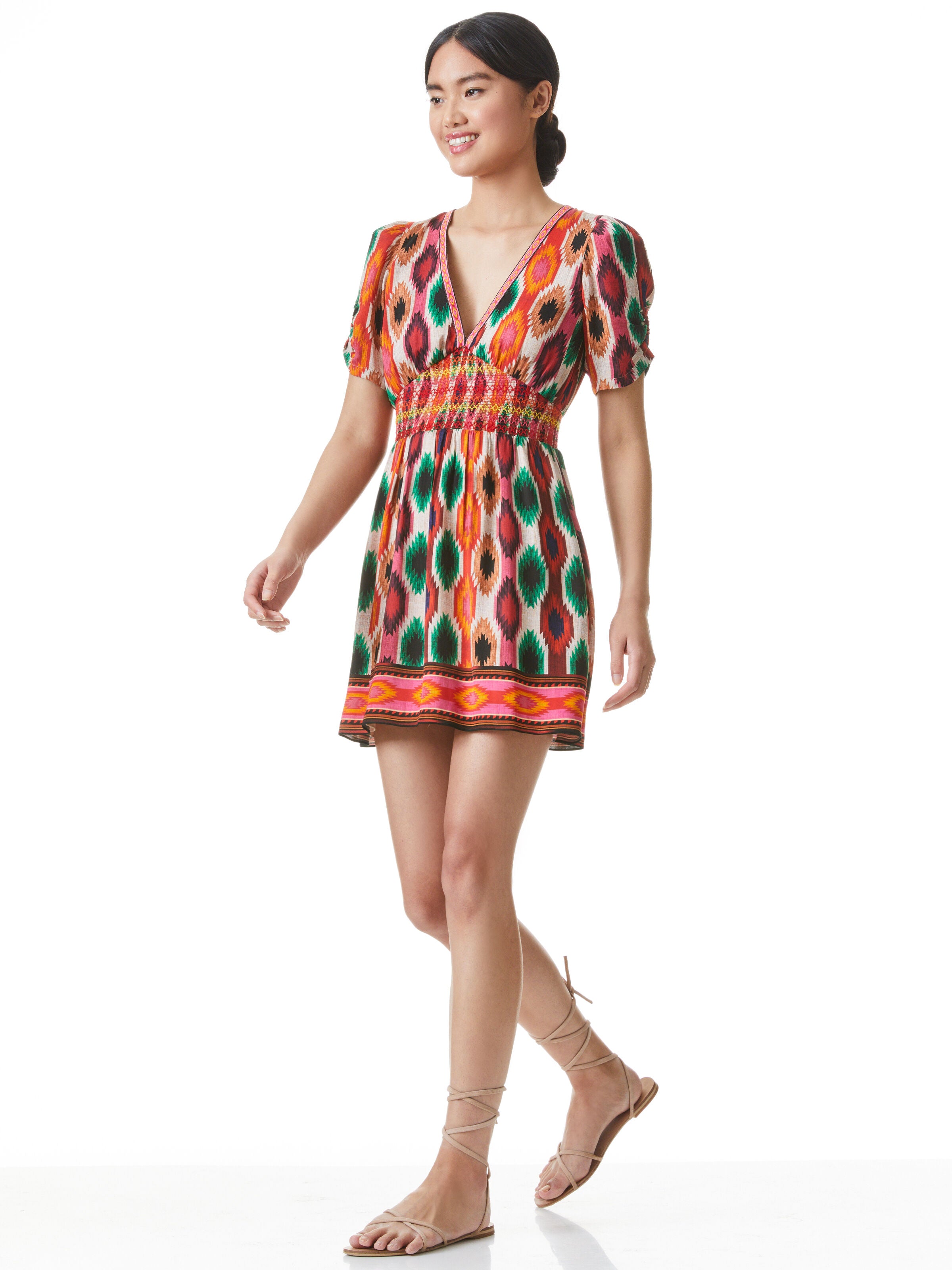 TATIANA MINI DRESS-WARM BREEZE MULTI-ALICE + OLIVIA