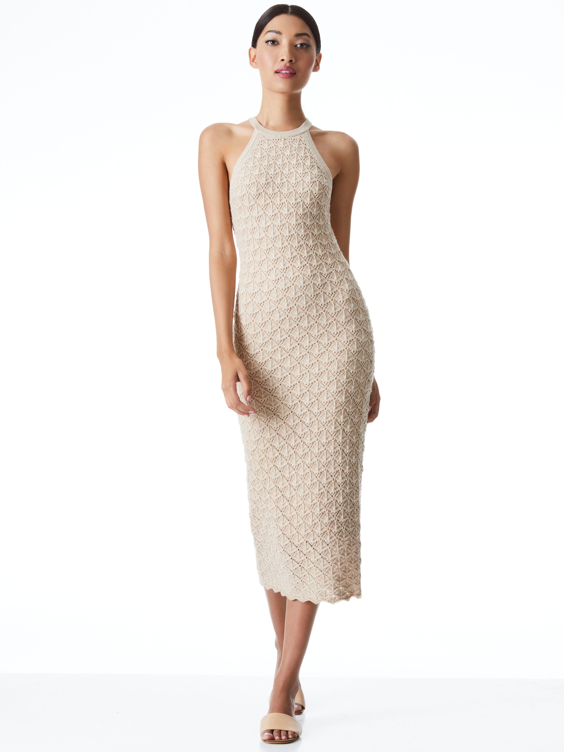 LULU ABITO MIDI CON SCOLLO ALL'AMERICANA