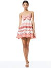 MELVINA TIE FRONT MINI DRESS-BLOCK ART ANTIQUE WHT MULTI-ALICE + OLIVIA