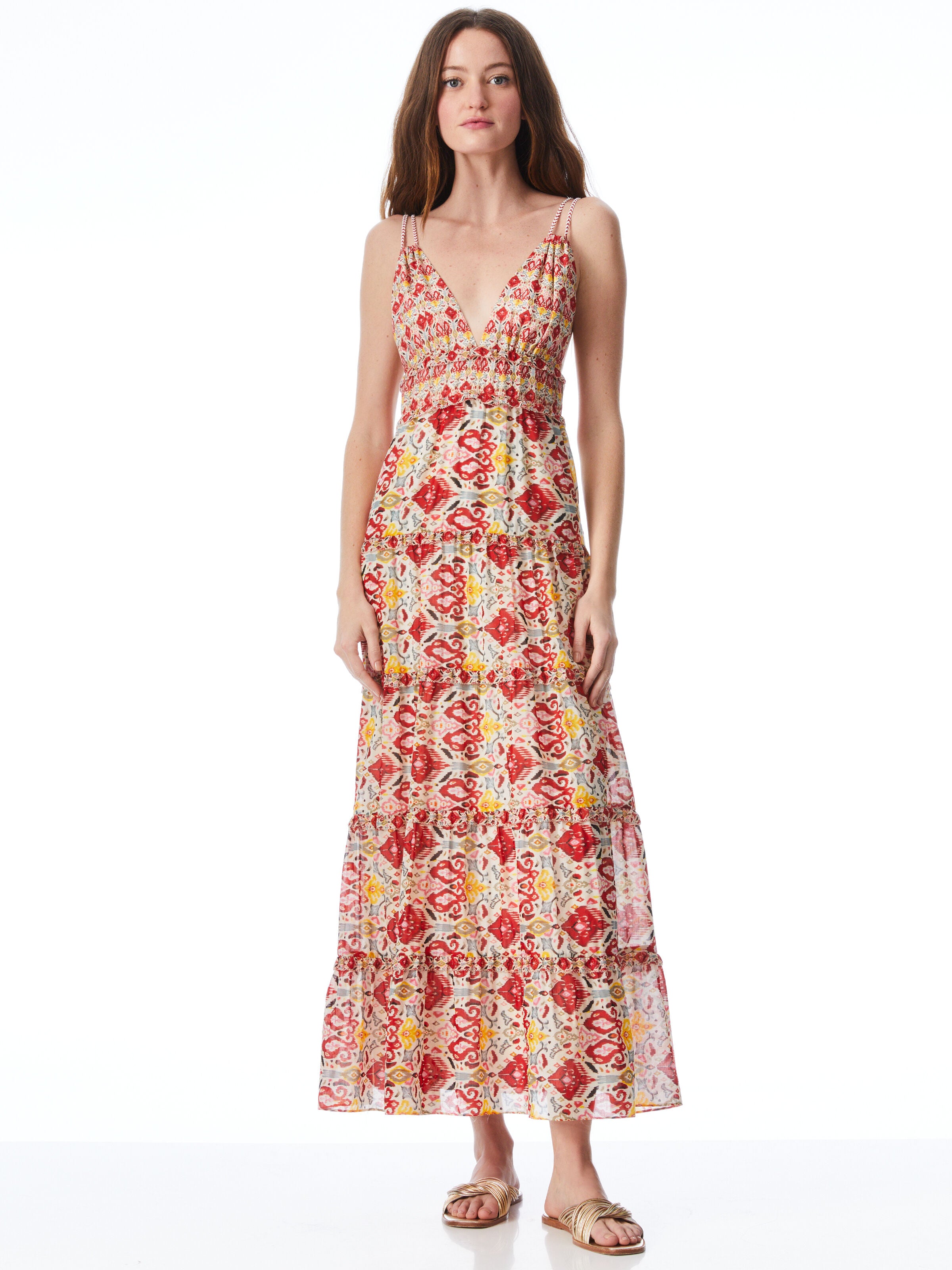 ABITO LUNGO KAROLINA CON SPALLINE INTRECCIATE-ALICE + OLIVIA