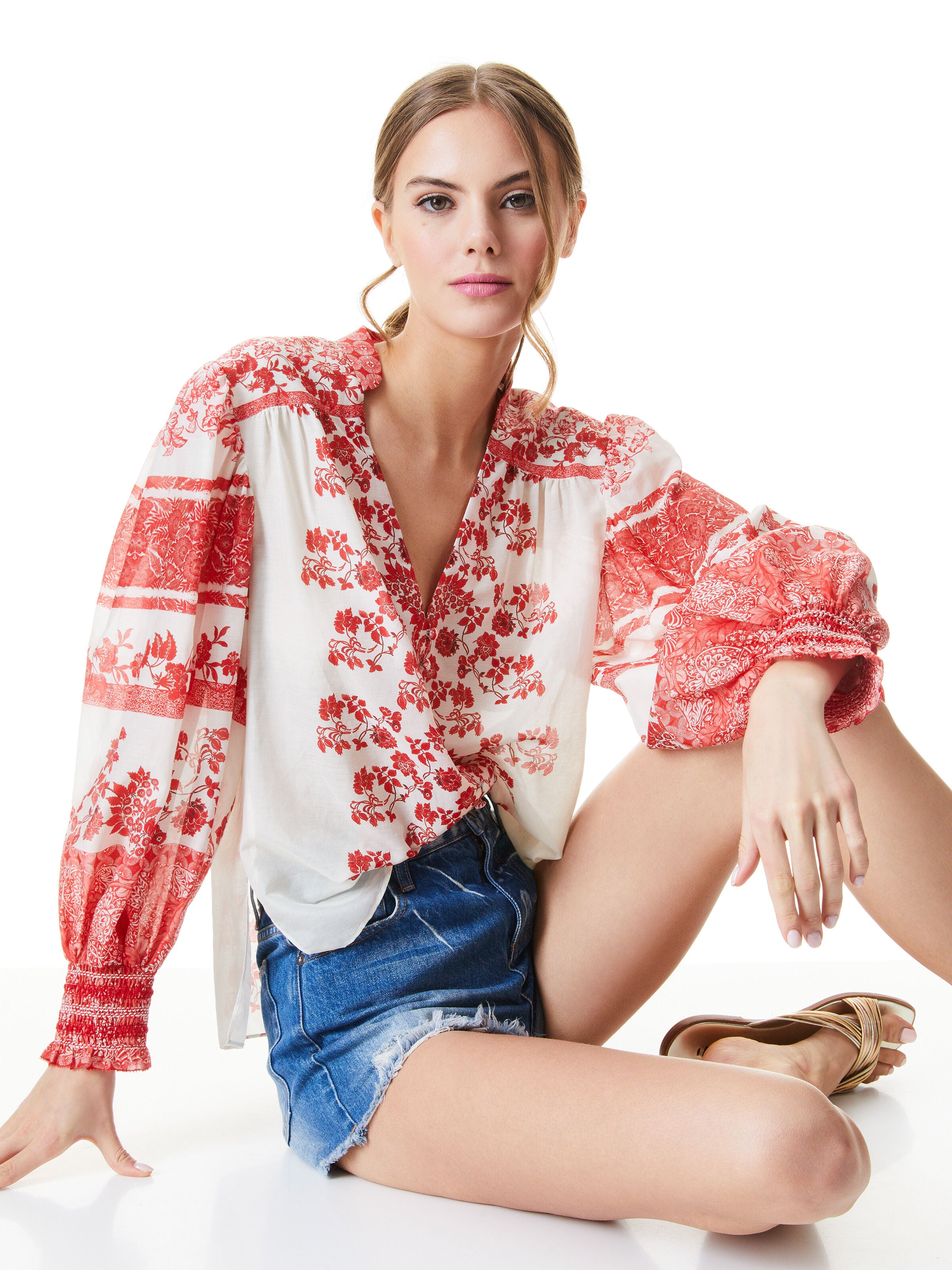 SERENA MANDARIN COLLAR BLOUSE