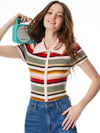 POLO A RIGHE ABBOTTONATA COLLEEN-ALICE + OLIVIA