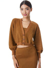 ZELINA METALLIC CARDIGAN-BRONZE-ALICE + OLIVIA