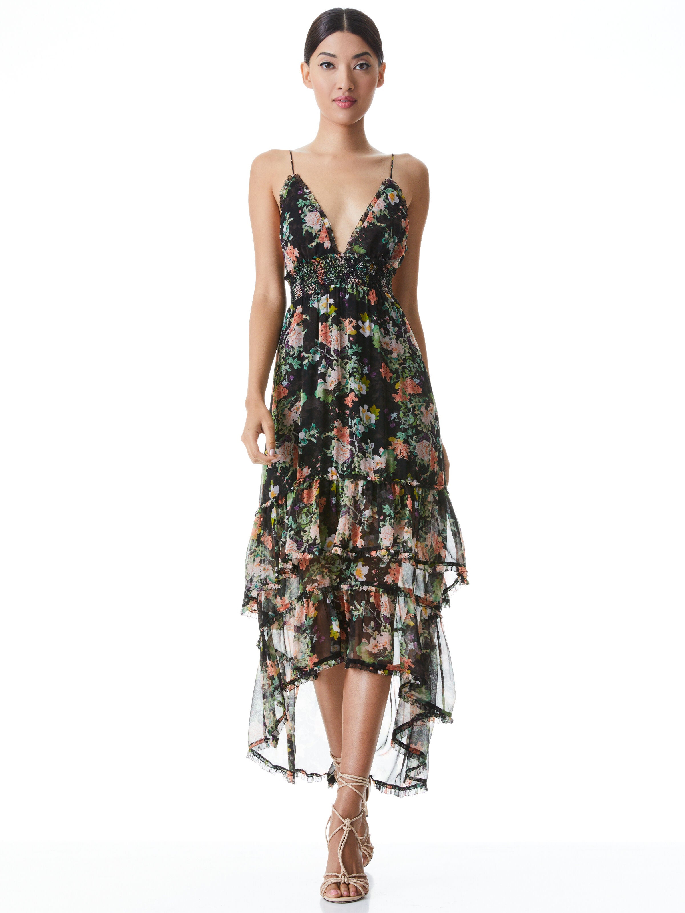 ROBE MIDI IMPRIMÉ FLEURI IMOGENE