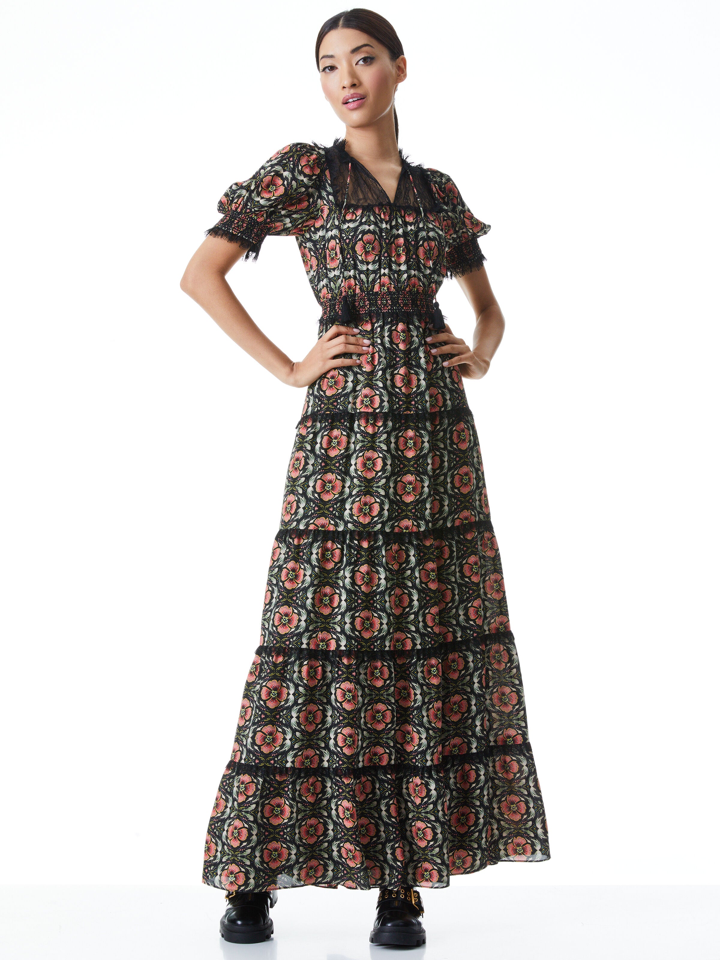 LYNLEY PUFF SLEEVE MAXI DRESS-PROMISE FLORAL-ALICE + OLIVIA